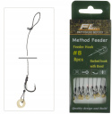 Haczyki 8 z przyponem FL Method Feeder gumka plecionka do metody gotowe
