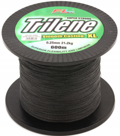 PLECIONKA FL TRILENE X4 BLACK 0,25mm 600m PLECIONKA FL TRILENE X4 BLACK 0,25mm 600m