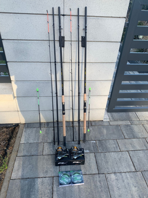 Wędki feeder 3.6m o wyrzucie 60-150g z kołowrotkami i żyłkami Wędki feeder 3.6m o wyrzucie 60-150g z kołowrotkami i żyłkami