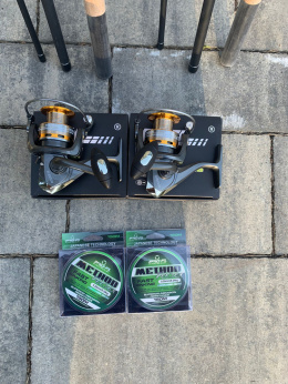 Wędki feeder 3.6m o wyrzucie 60-150g z kołowrotkami i żyłkami