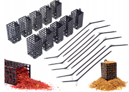 ZESTAW 10x KOSZYCZEK KOSZYK ZANĘTOWY 20G 10x RURKA KRĘTLIK NA GRUNT FEEDER